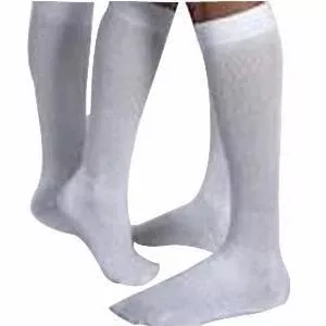 SensiFoot Knee-High Mild Compression Diabetic Sock Medium, White