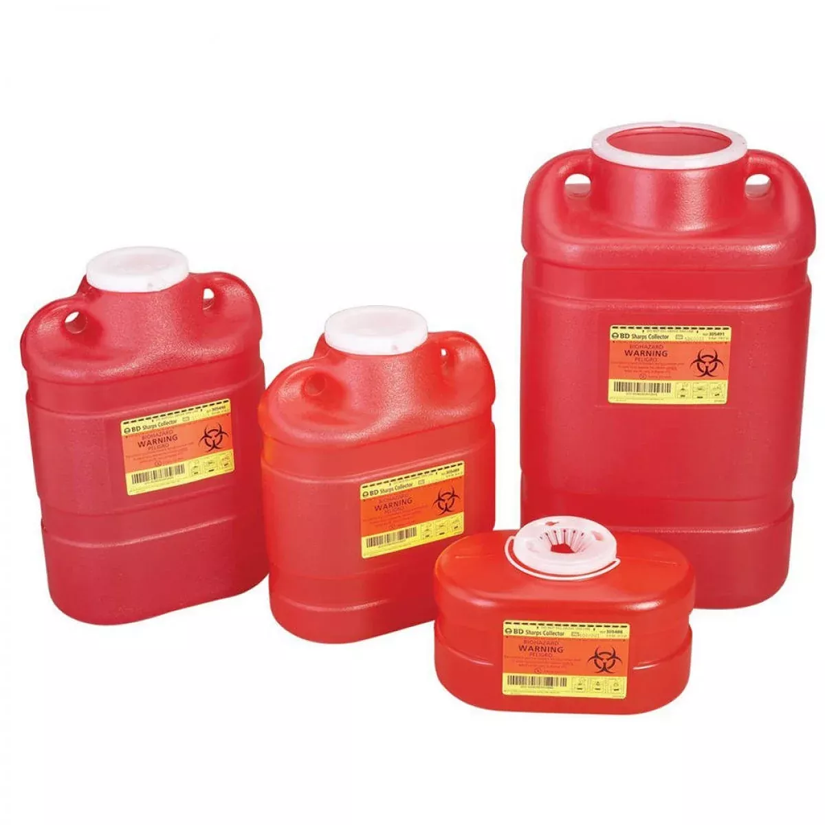 Sharps Container Vertical Drop Red 3 2/7 Quart 24 Per Case