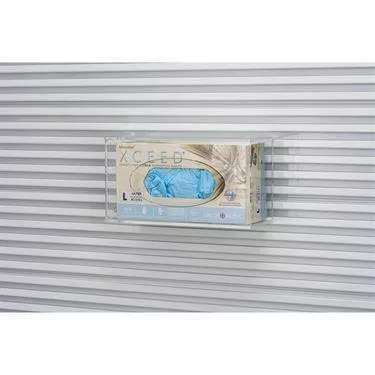 Single Side Load Glove Dispenser with Hanger Single Side Load Glove Dispenser with Hanger • Acrylic • 10.125"W x 4.125"D x 5.5"H ,1 Each