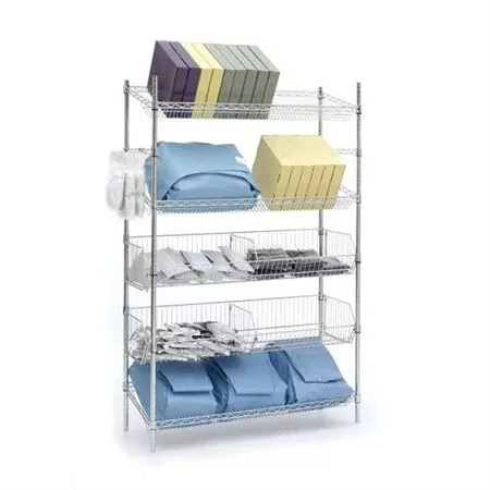 Slanted Shelves & Dump Bins Combo Unit 36"W x 18"D x 74"H