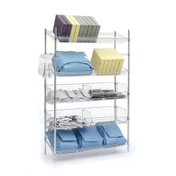 Slanted Shelves and Dump Bins Combo Unit 48"W x 18"D x 74"H ,1 Each