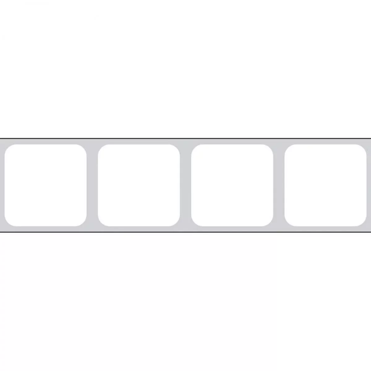 Slide Label - Thermal Transfer (Paper, Permanent) 4 1 1/2" Core 7/8" X 7/8" White - 7400 Per Roll, 3 Rolls Per Box