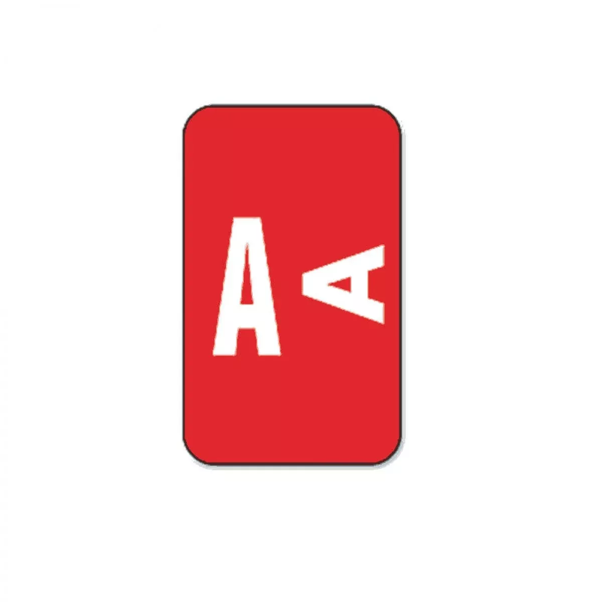 Smead Compatible Acc Color Code Label Alpha "A" 1" X 1.625" Red Permanent 126 Per Pack