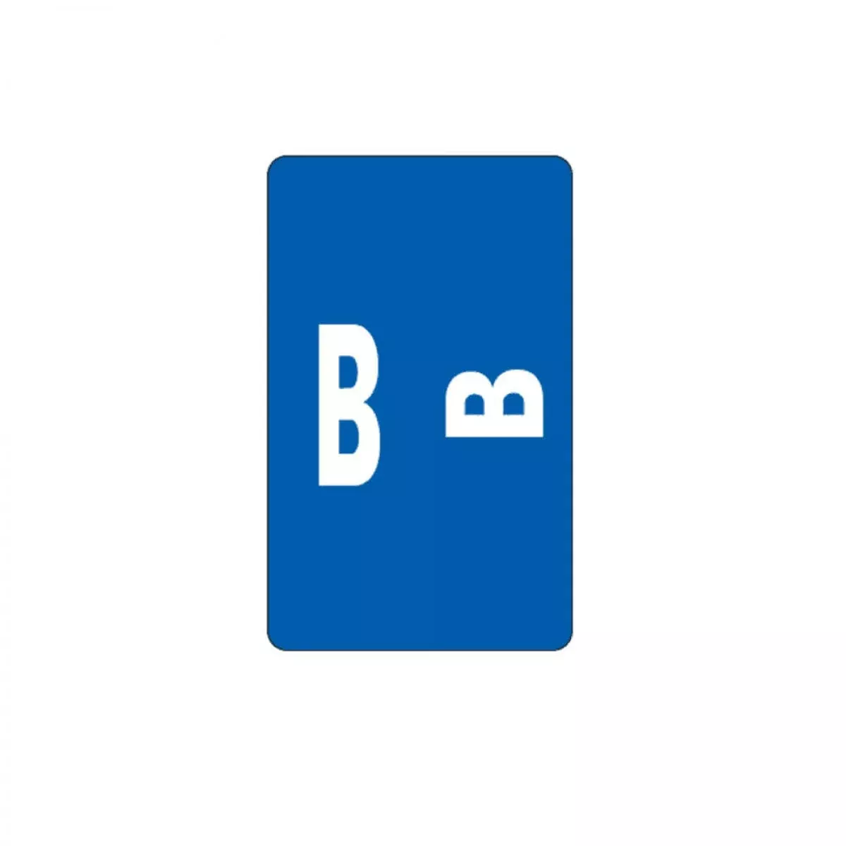 Smead Compatible Acc Color Code Label Alpha "B" 1" X 1 5/8" Blue Permanent 126 Per Pack