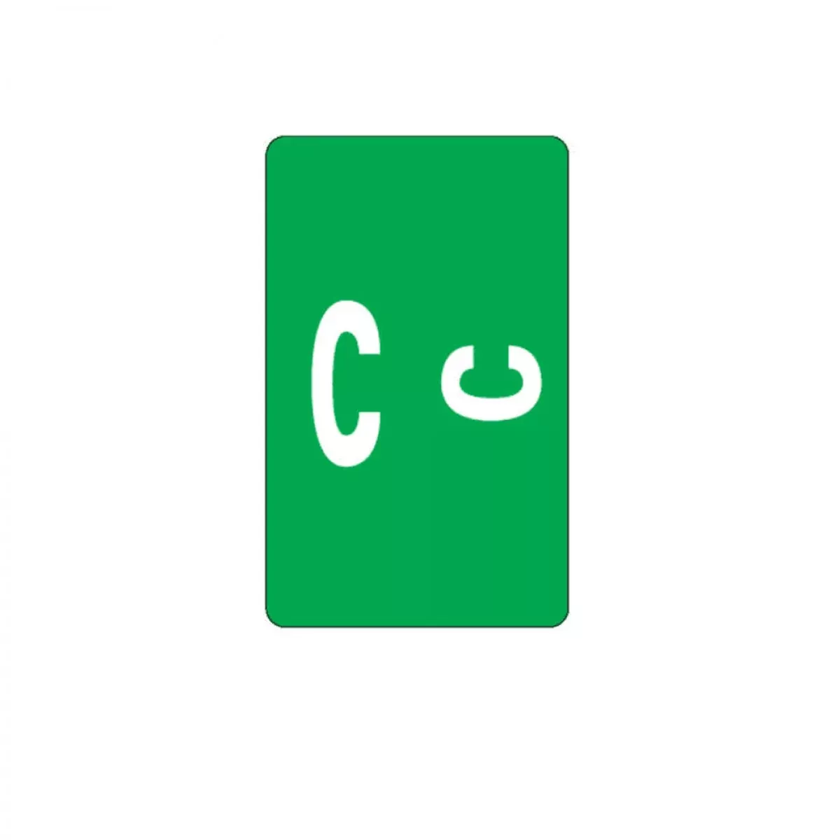 Smead Compatible Acc Color Code Label Alpha "C" 1" X 1 5/8" Green Permanent 126 Per Pack
