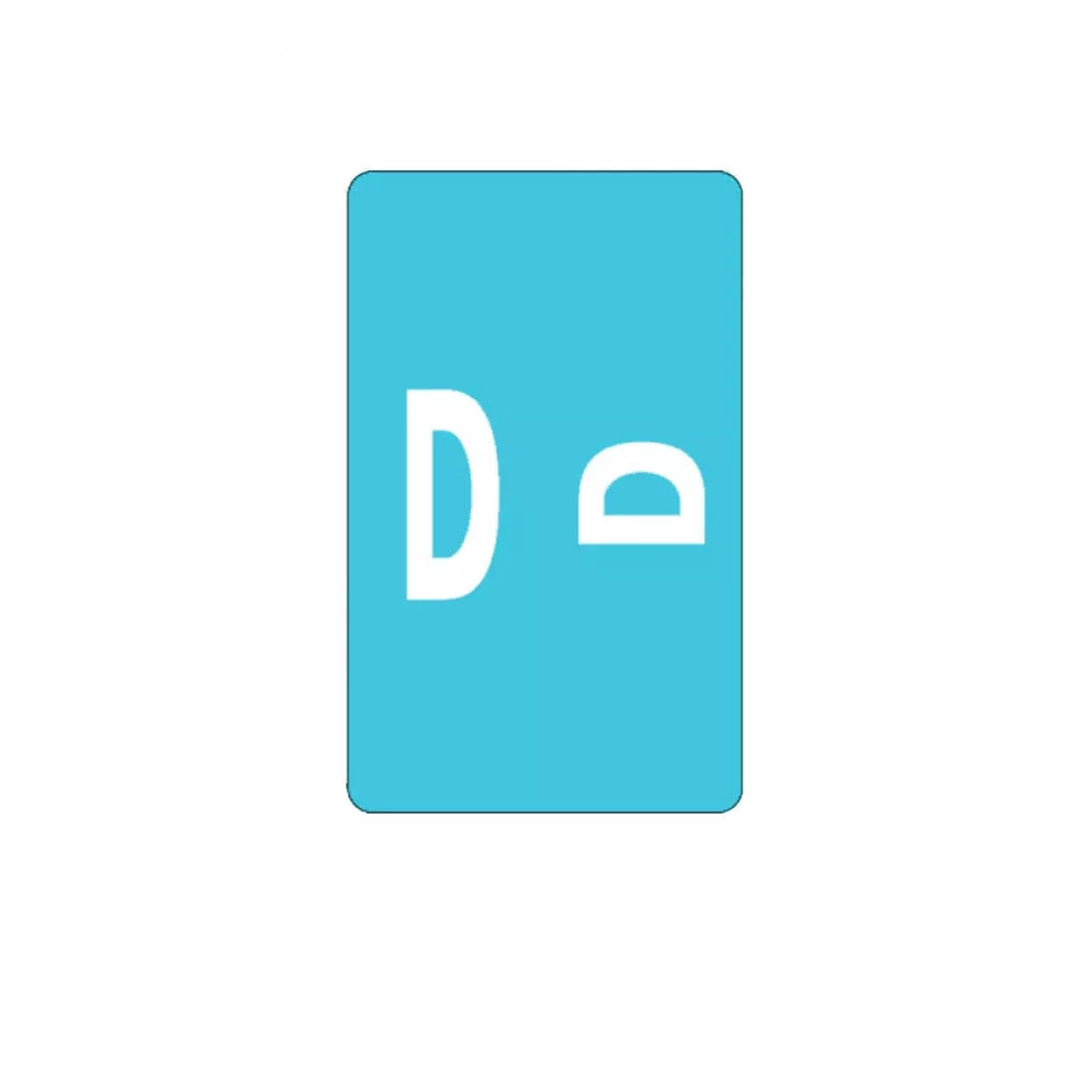 Smead Compatible Acc Color Code Label Alpha "D" 1" X 1 5/8" Light Blue Permanent 126 Per Pack