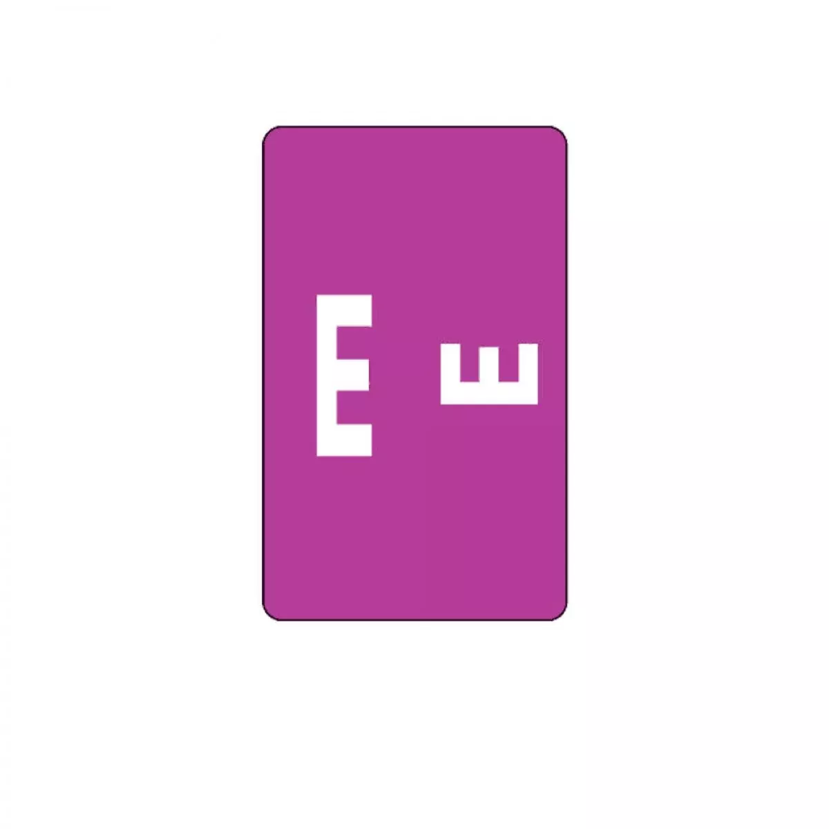 Smead Compatible Acc Color Code Label Alpha "E" 1" X 1 5/8" Purple Permanent 126 Per Pack