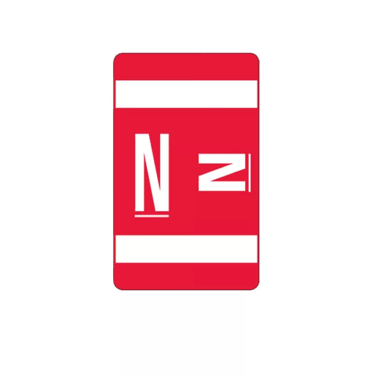 Smead Compatible Acc Color Code Label Alpha "N" 1" X 1 5/8" Red Permanent 126 Per Pack
