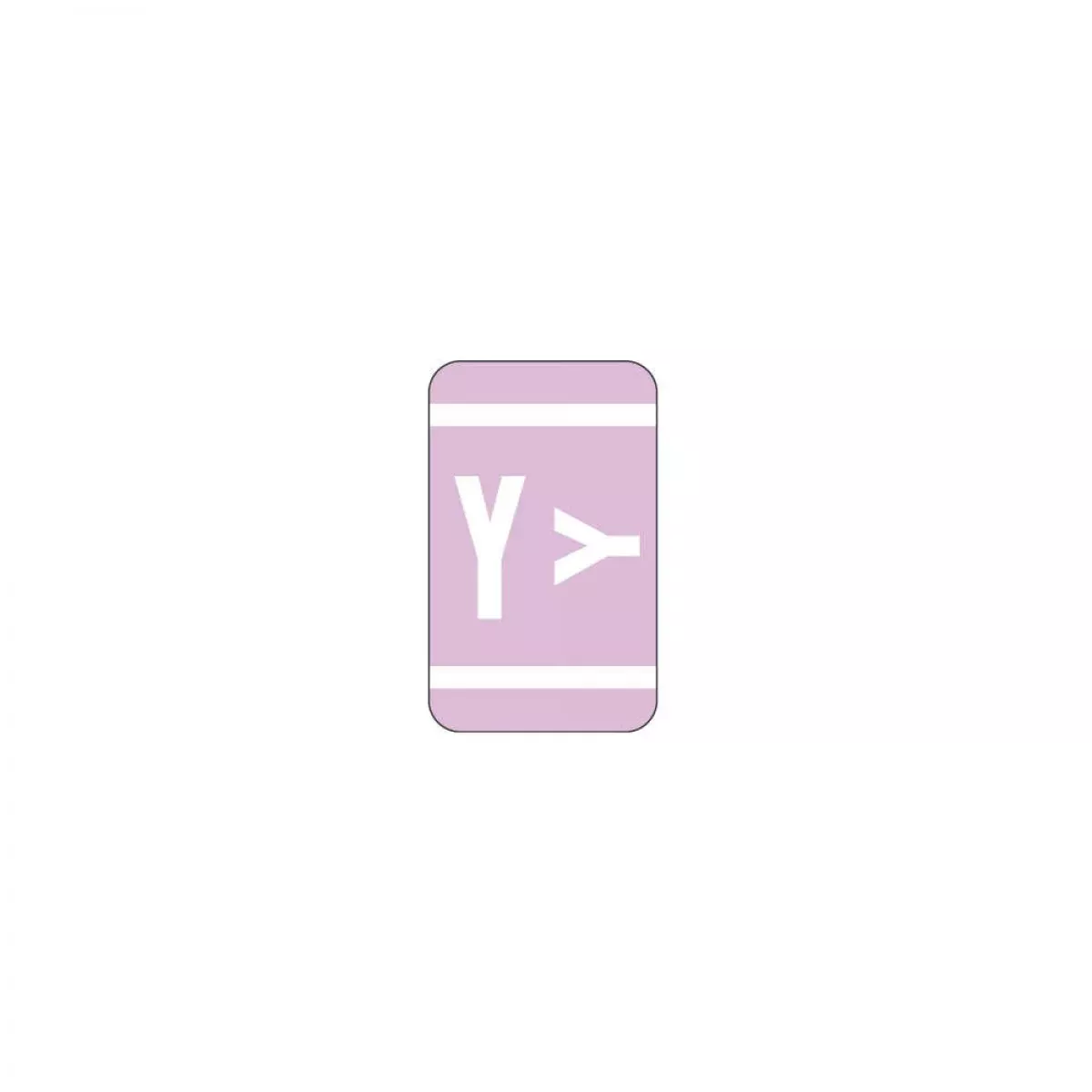 Smead Compatible Acc Color Code Label Alpha "Y" 1" X 1 5/8" Lavender Permanent - 126 Per Pack