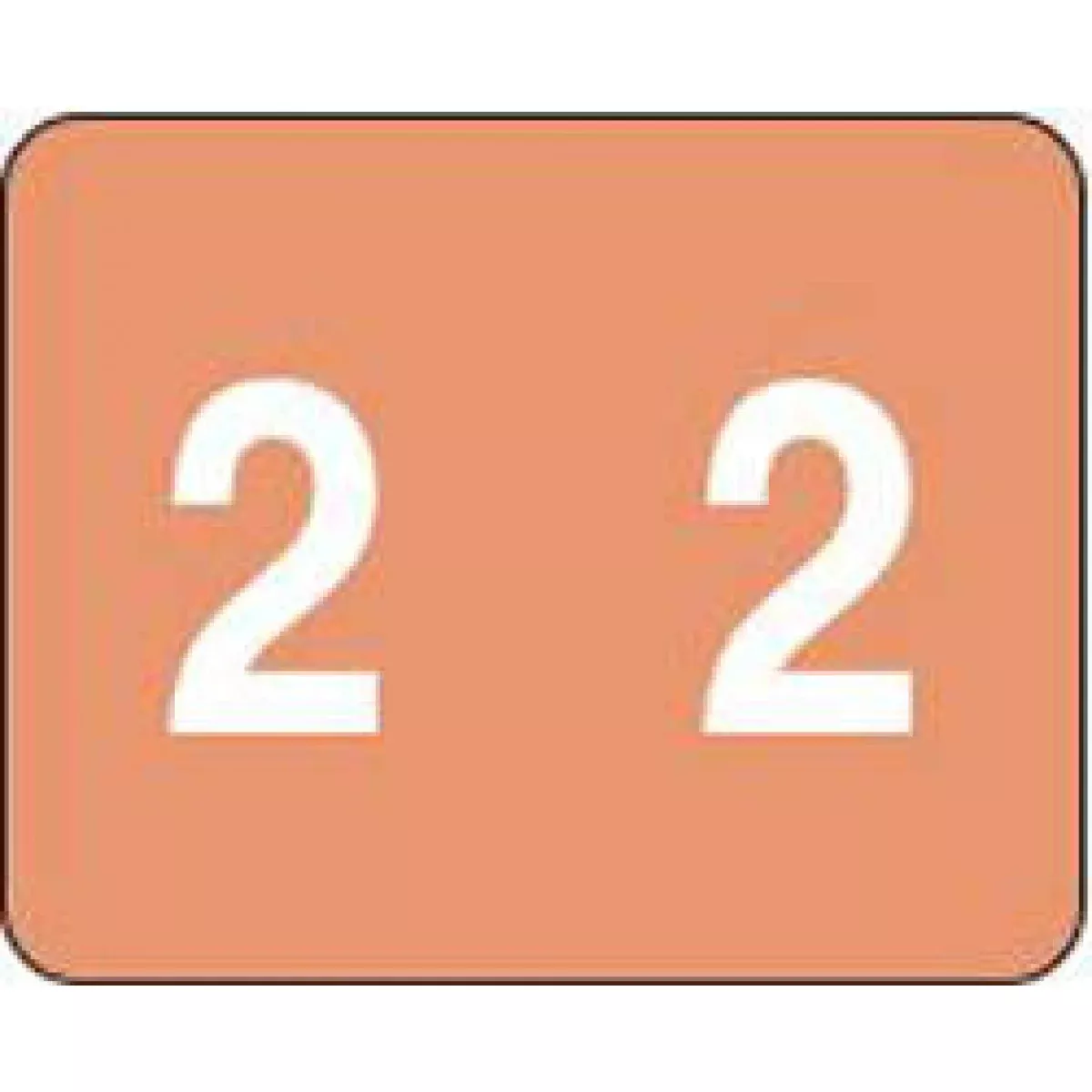 Smead Compatible Dccrn Color Code Label Numeric "2" 1 1/4" X 1" Pink Permanent 500 Per Roll