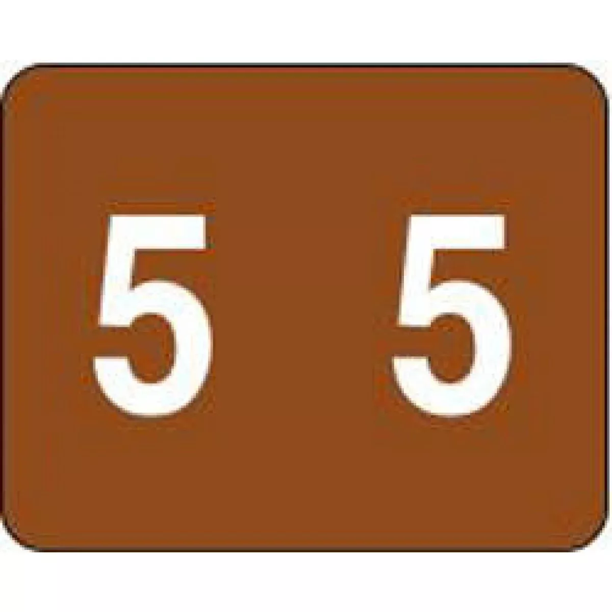 Smead Compatible Dccrn Color Code Label Numeric "5" 1 1/4" X 1" Light Brown Permanent 500 Per Roll
