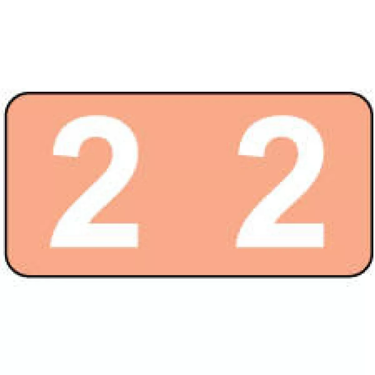 Smead Compatible Etsn Color Code Label Numeric "2" 1/2" X 1" Pink Permanent 250 Per Pack