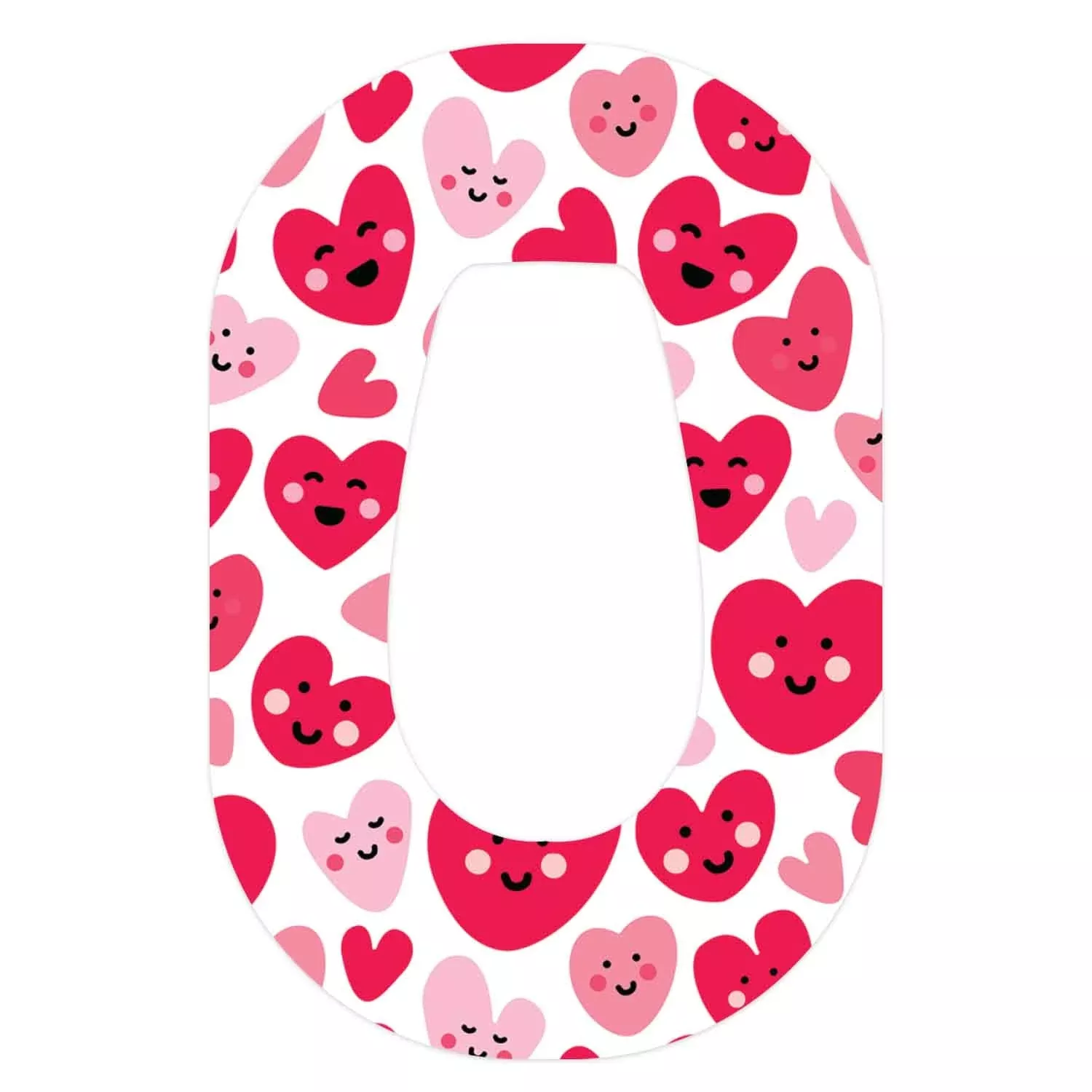 Smiley Hearts Dexcom G6 Patch Tape - Pump Peelz