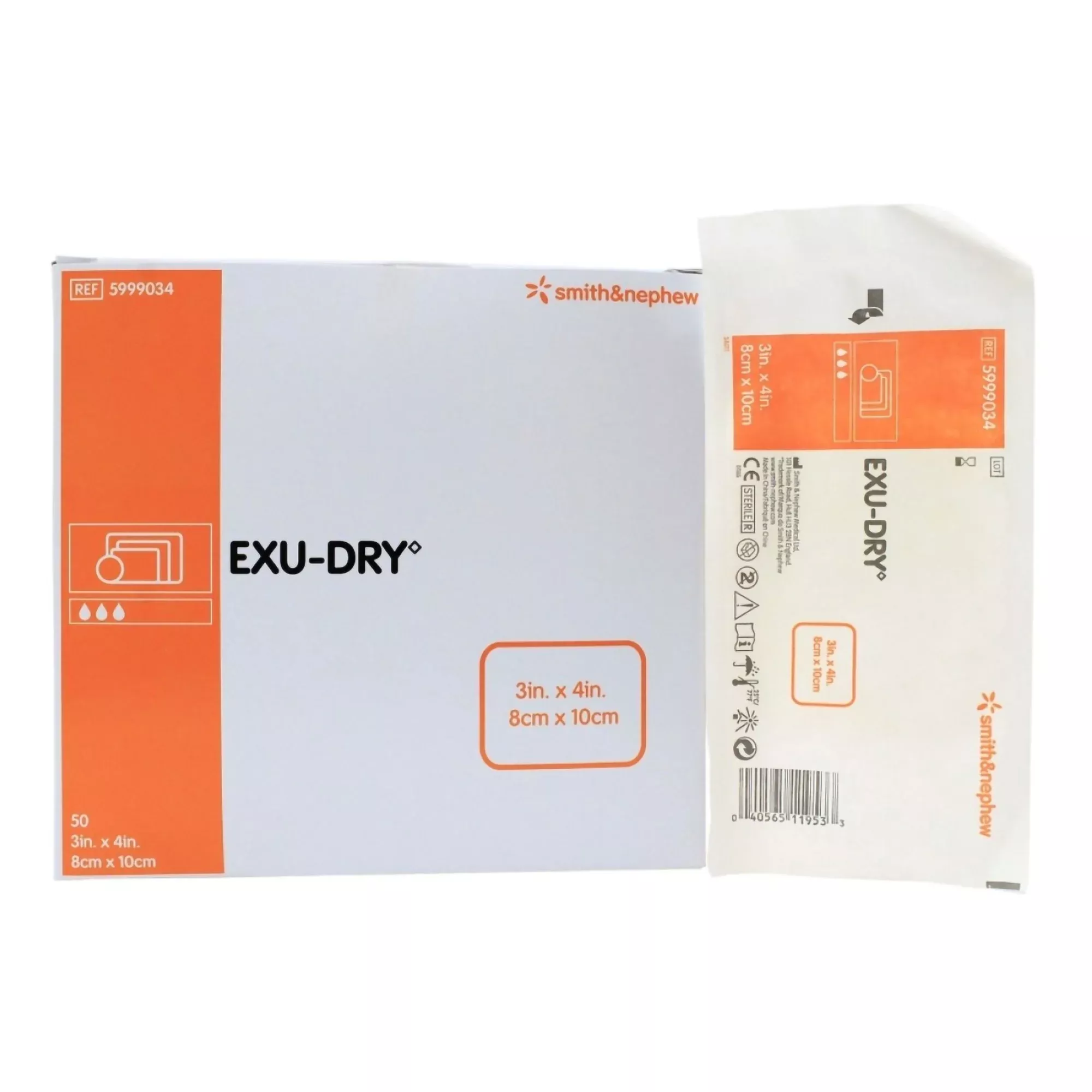 Smith & Nephew Exu-Dry Anti-Shear Super Absorbent Dressing, 3 x 4 Inch
