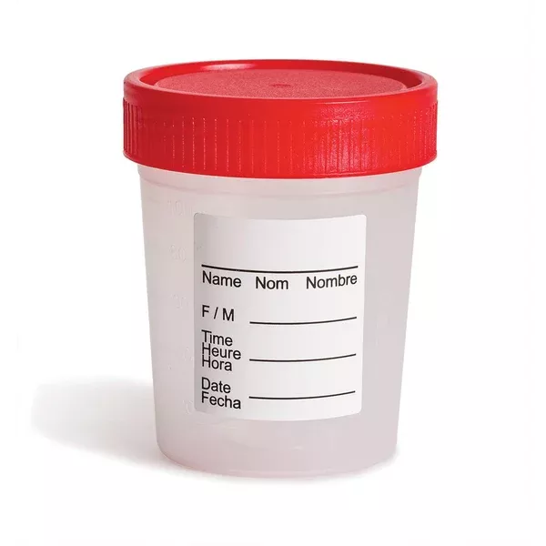 Specimen Collection Container 120mL • Non-Sterile ,500 Per Pack
