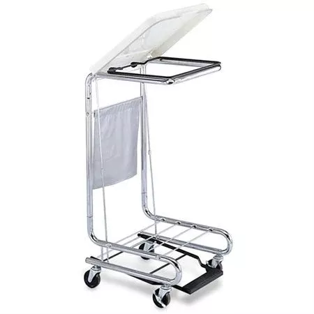 Square Chrome Step-On Hamper Square Chrome Step-On Hamper • 18.625"W x 19.5"D x 37.75"H ,1 Each