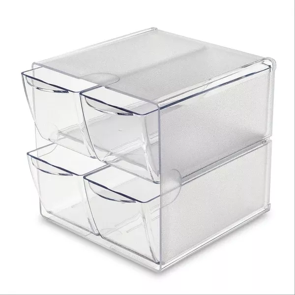 Stackable Cube Organizers 4 Drawer Stackable Organizer • 6" W x 7.1"D x 6"H ,1 Each