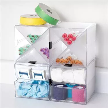 Stackable Cube Organizers Kits Stackable Drawer Organizer Set • 2 of Each Drawer Organizer ,4 / pk