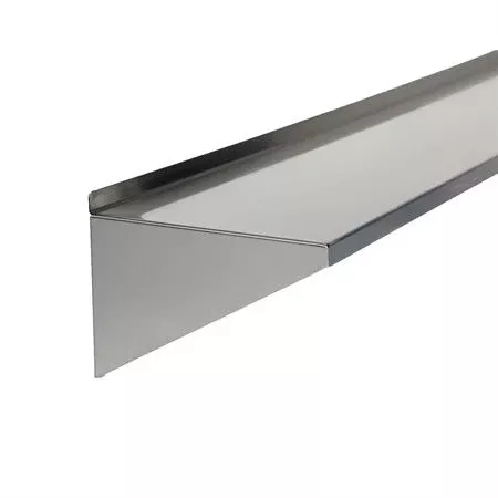 Stainless Steel Wall Shelf 12"D 72"W - 3 Supports