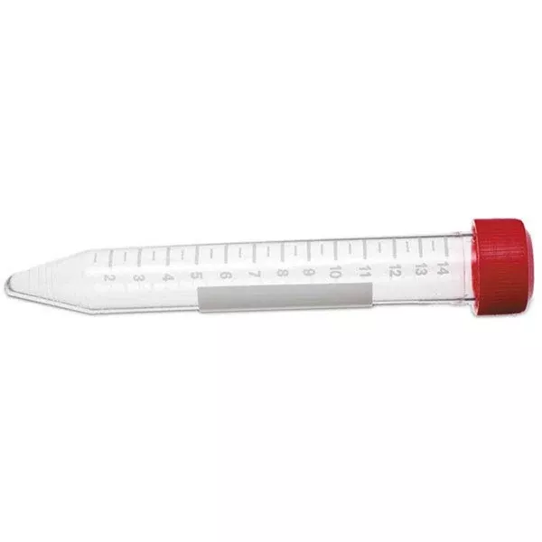 SterilePolypropylene 15mL Research Grade Conical Centrifuge Tubes with Screw Caps Sterile • 17mm x 120mm (50/rack) ,500 Per Pack