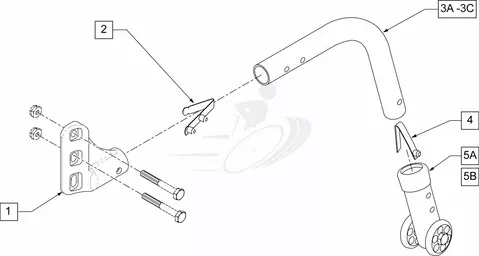 Sunrise Medical Anti-Tip Assembly - M-720947-4432 - Each