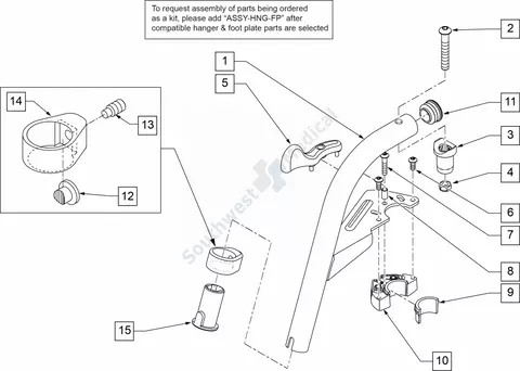 Sunrise Medical Bushing Pivot Hanger - M-809475-856 - Each