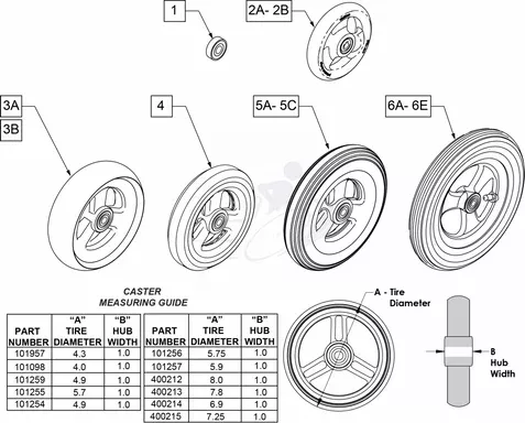 Sunrise Medical Caster - M-770763-1868 - Each