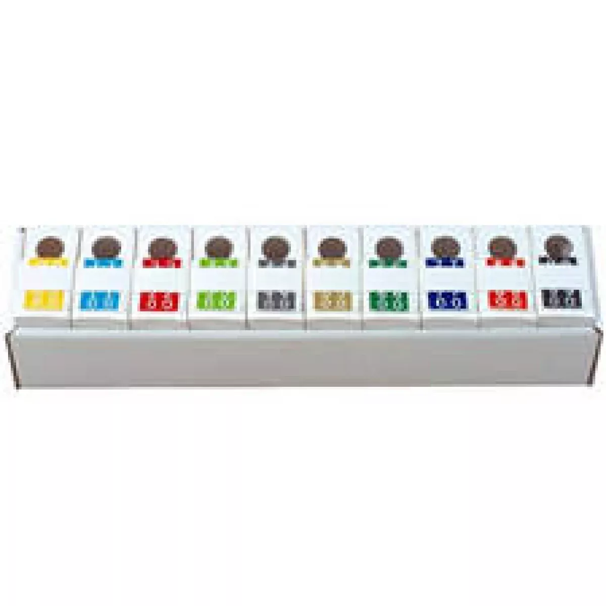 Tabbies Compatible Dstm Color Code Label Numeric 1 1/2X1 Assorted Colors Permanent 500 Per Roll, 10 Rolls Per Set