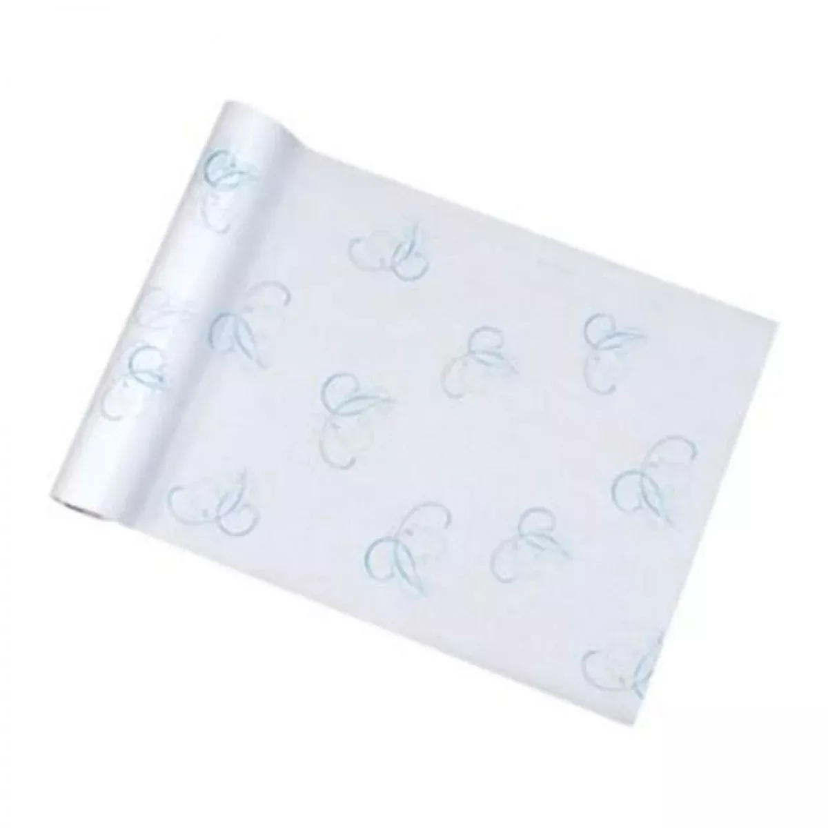 Table Paper With Vine Print White Crepe 18"X125" 6 Per Case