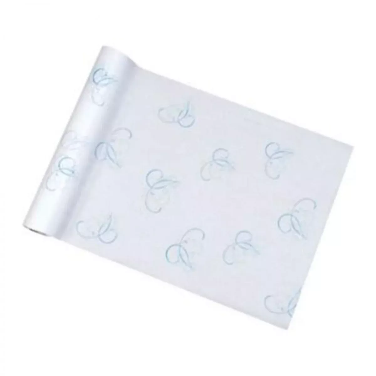 Table Paper With Vine Print White Crepe 21"X125" 6 Per Case