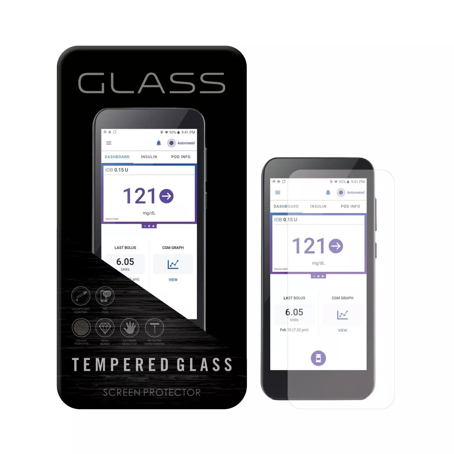 Tempered Glass Screen Protector for Omnipod 5 Controller – Pump Peelz