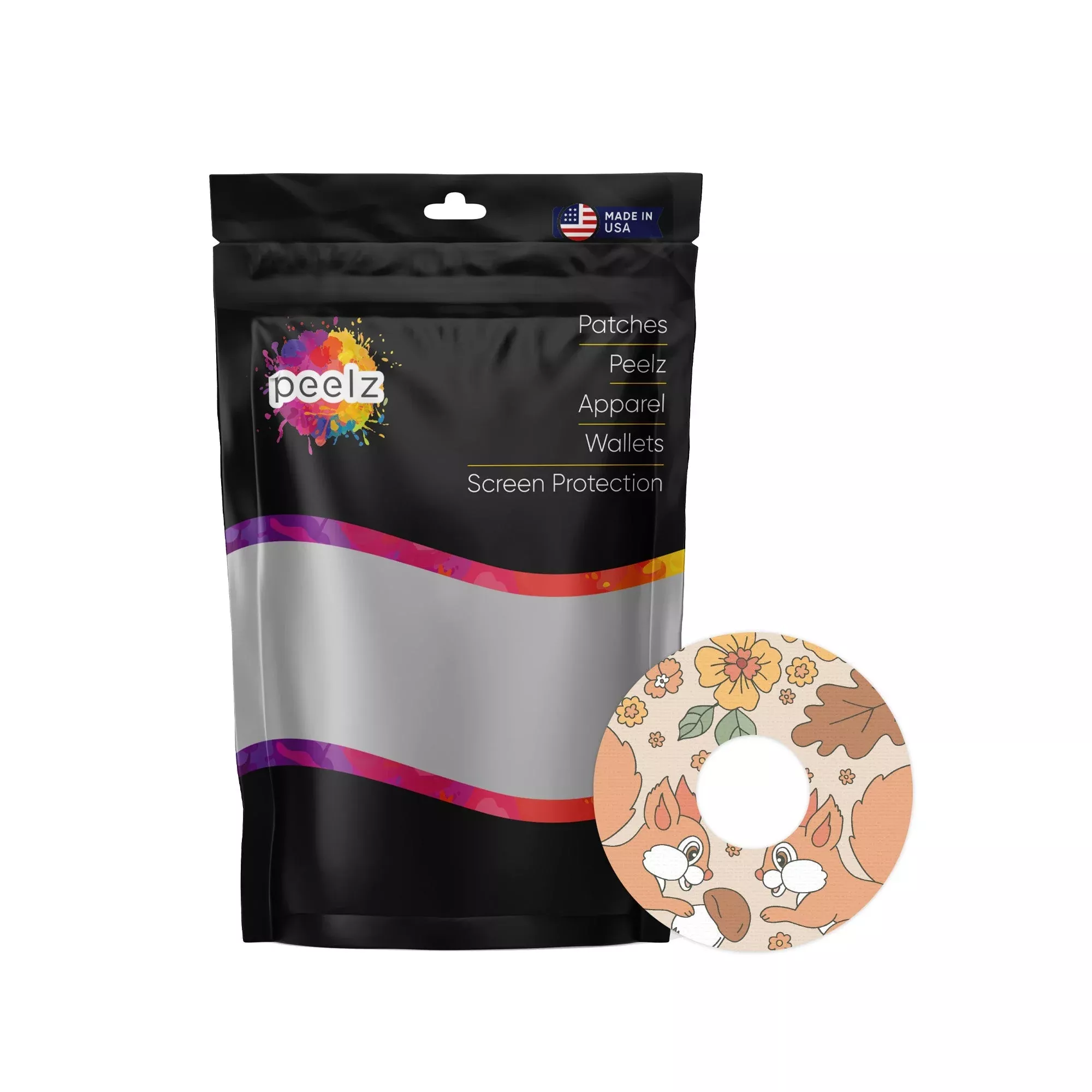 Thanksgiving Floral Patch Tape Designed for the FreeStyle Libre 3 Plus & Lingo