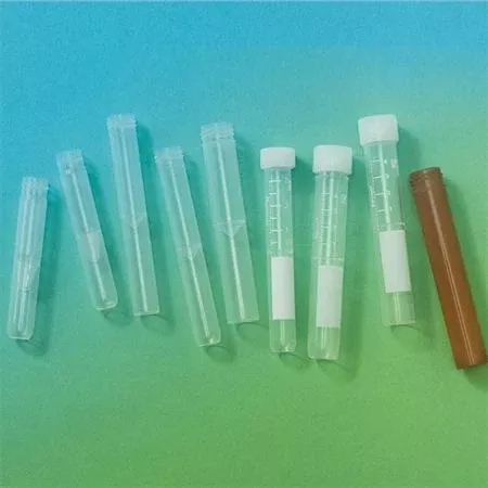 Threaded False Bottom Tubes 13mm x 92mm - Round Bottom - With Cap - Graduation Marks