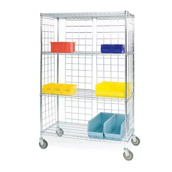Three-Sided Enclosed Carts 36"W x 18"D x 69"H ,1 Each