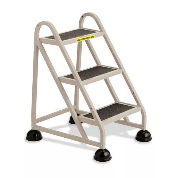 Three-Step Rolling Step Stool Three-Step • 21.5"W x 26.5"D x 32.5"H / Top step height: 27" ,1 Each