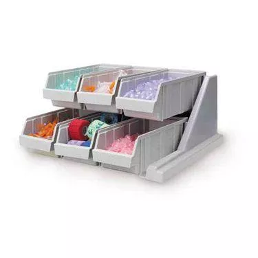Tiered Organizer Bin Systems 6-Bin • 20.13"W x 17.25"D x 9.25"H ,1 Each