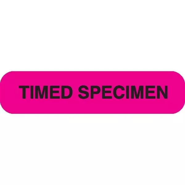 TIMED SPECIMEN Phlebotomy/Specimen Receiving Labels MarketLab Timed Specimen Label, Flourescent Pink PK1000 ,1000 / pk
