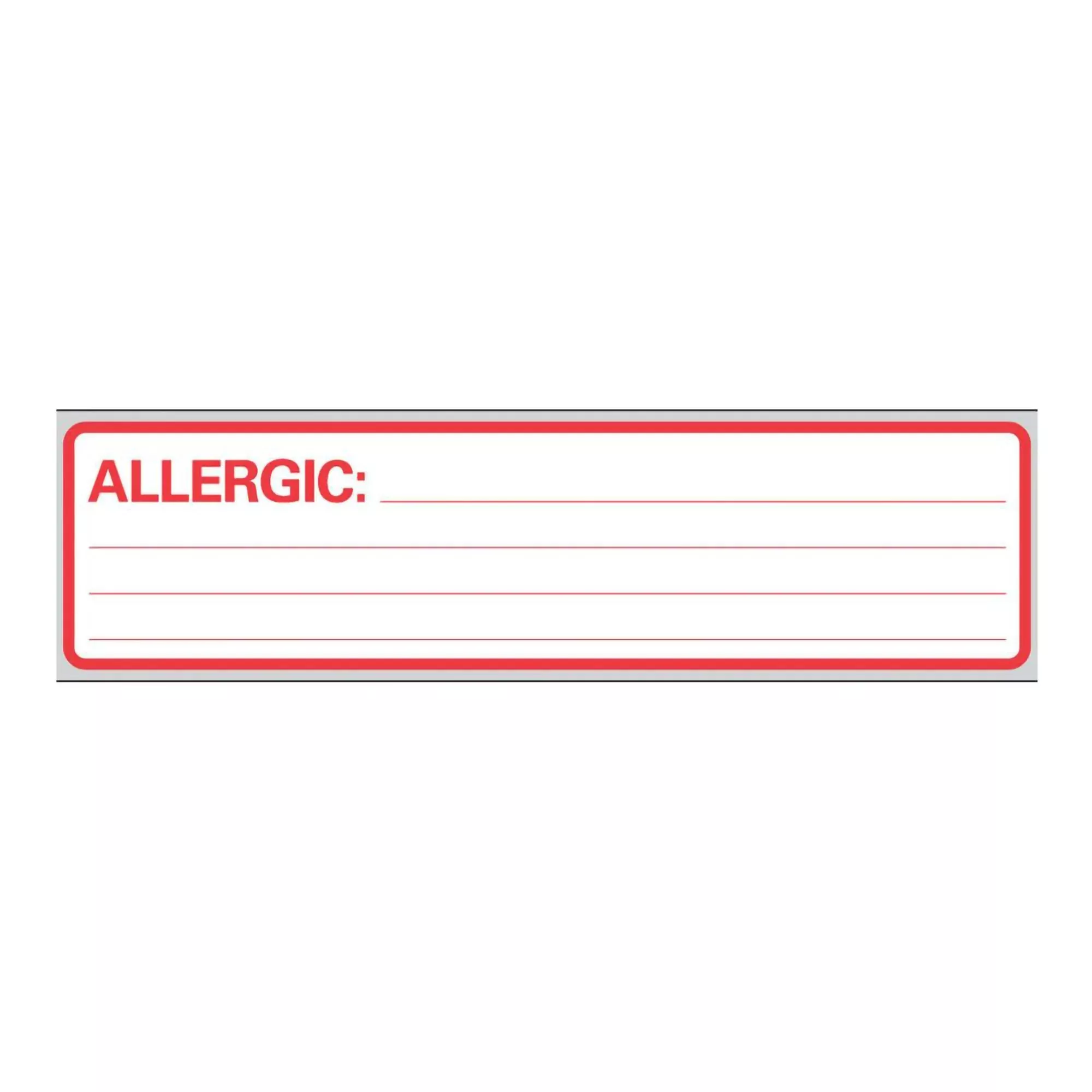 Timemed Pre-Printed Allergy Alert Label Removable Tape, 6 x 1 Inch