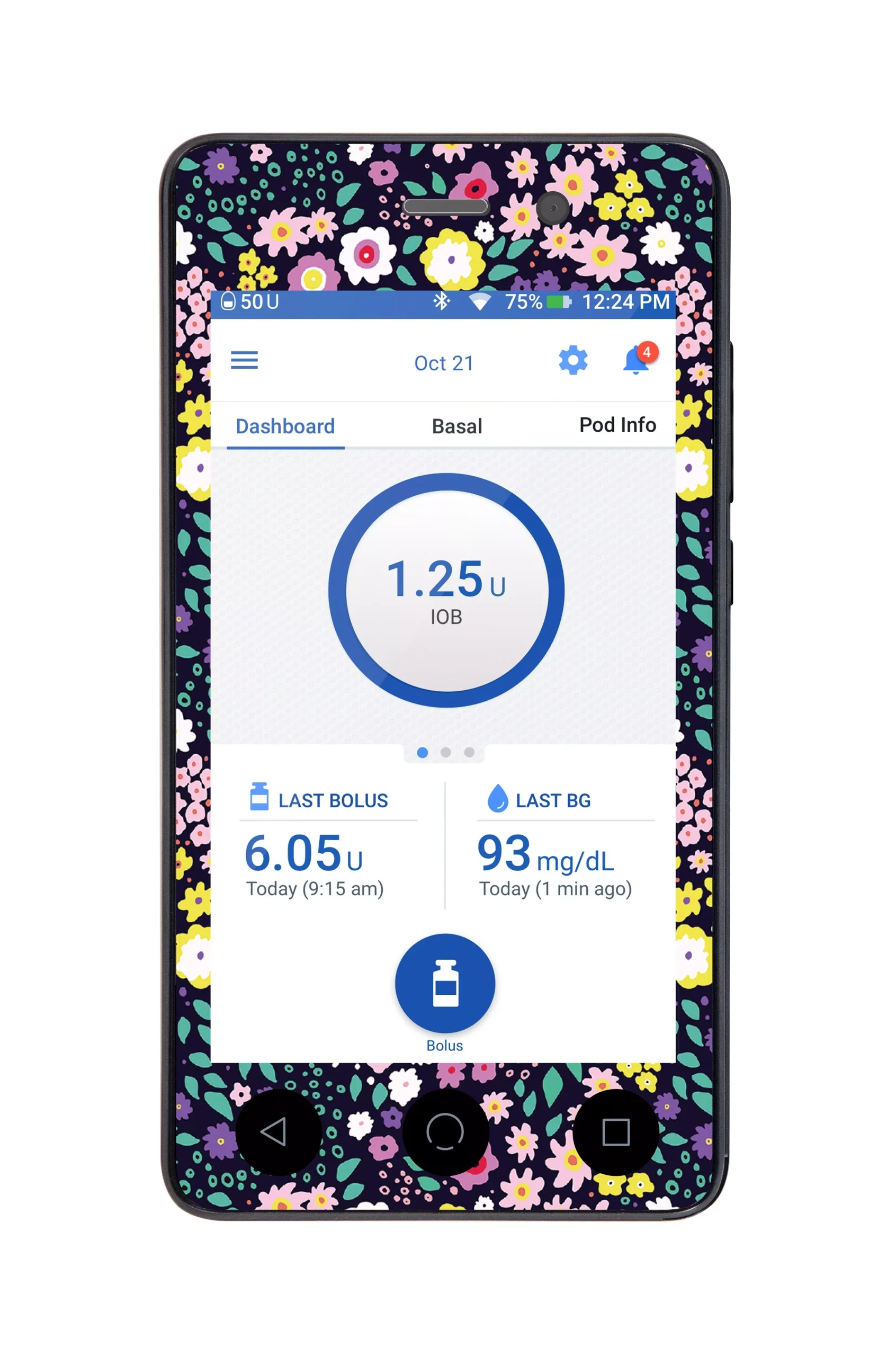 Tiny Flowers Sticker for Omnipod DASH PDM – Pump Peelz