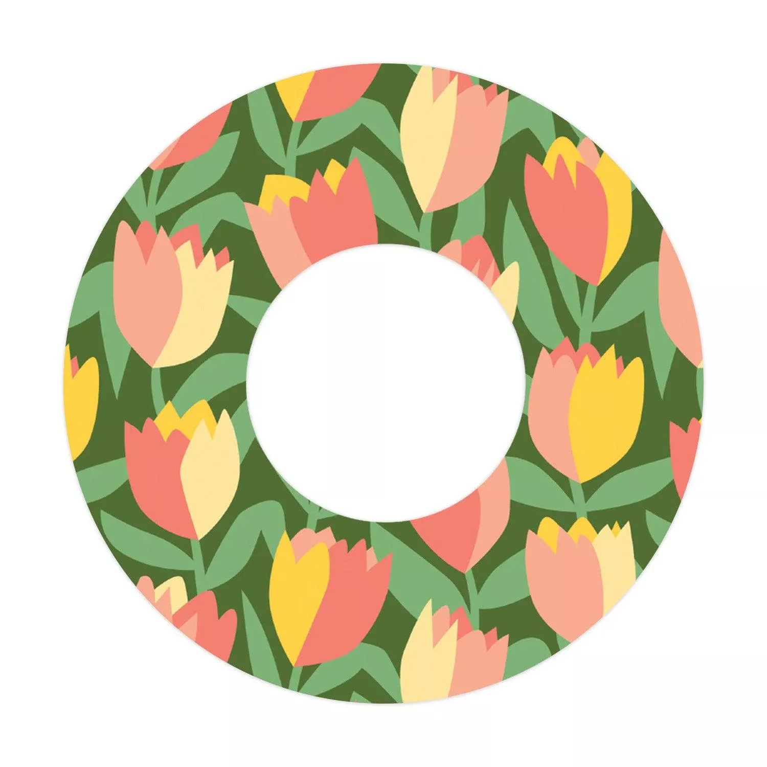 Tons Of Tulips PatchTape Designed for the FreeStyle Libre 2