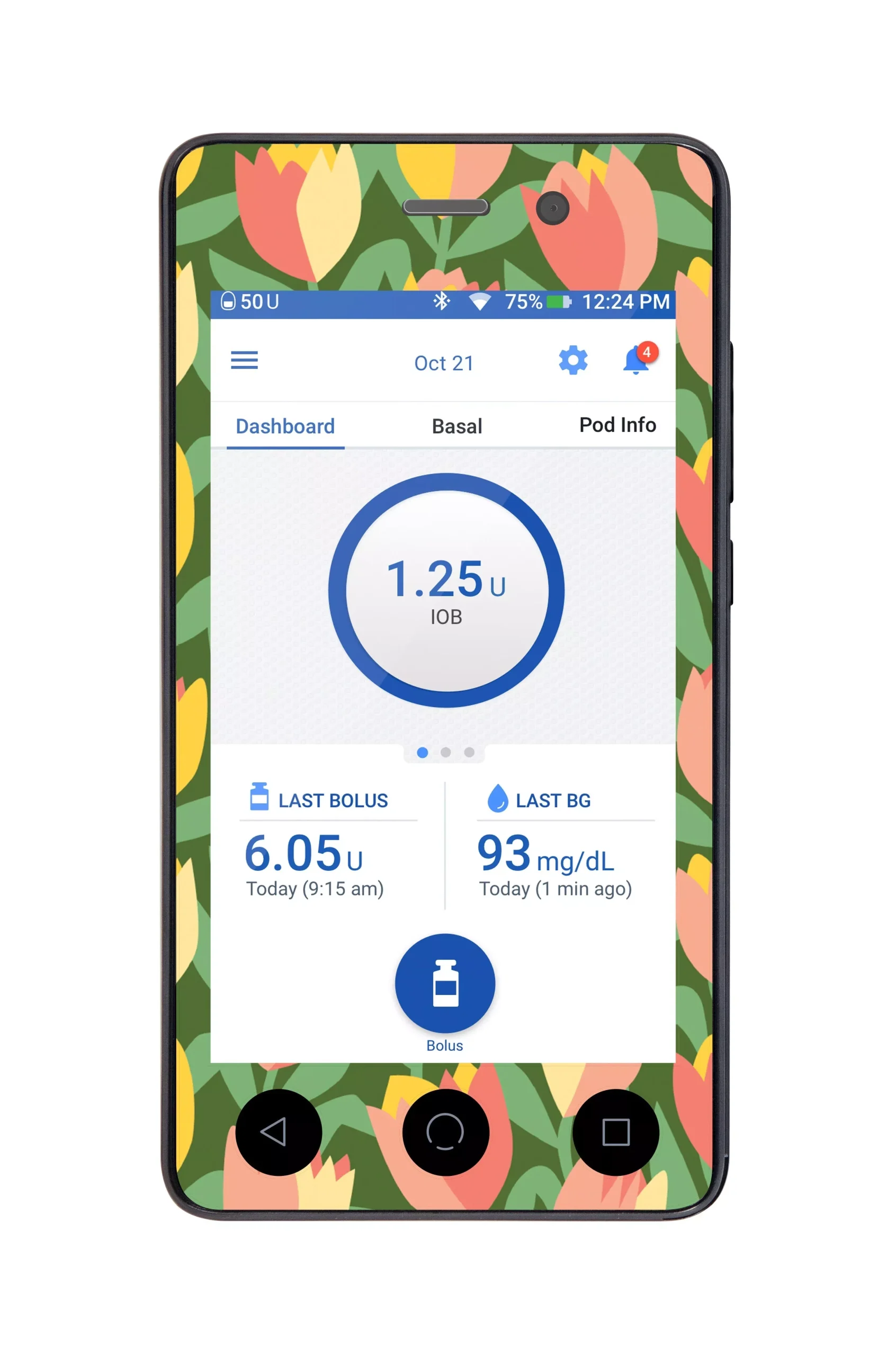 Tons Of Tulips Sticker for Omnipod DASH PDM – Pump Peelz