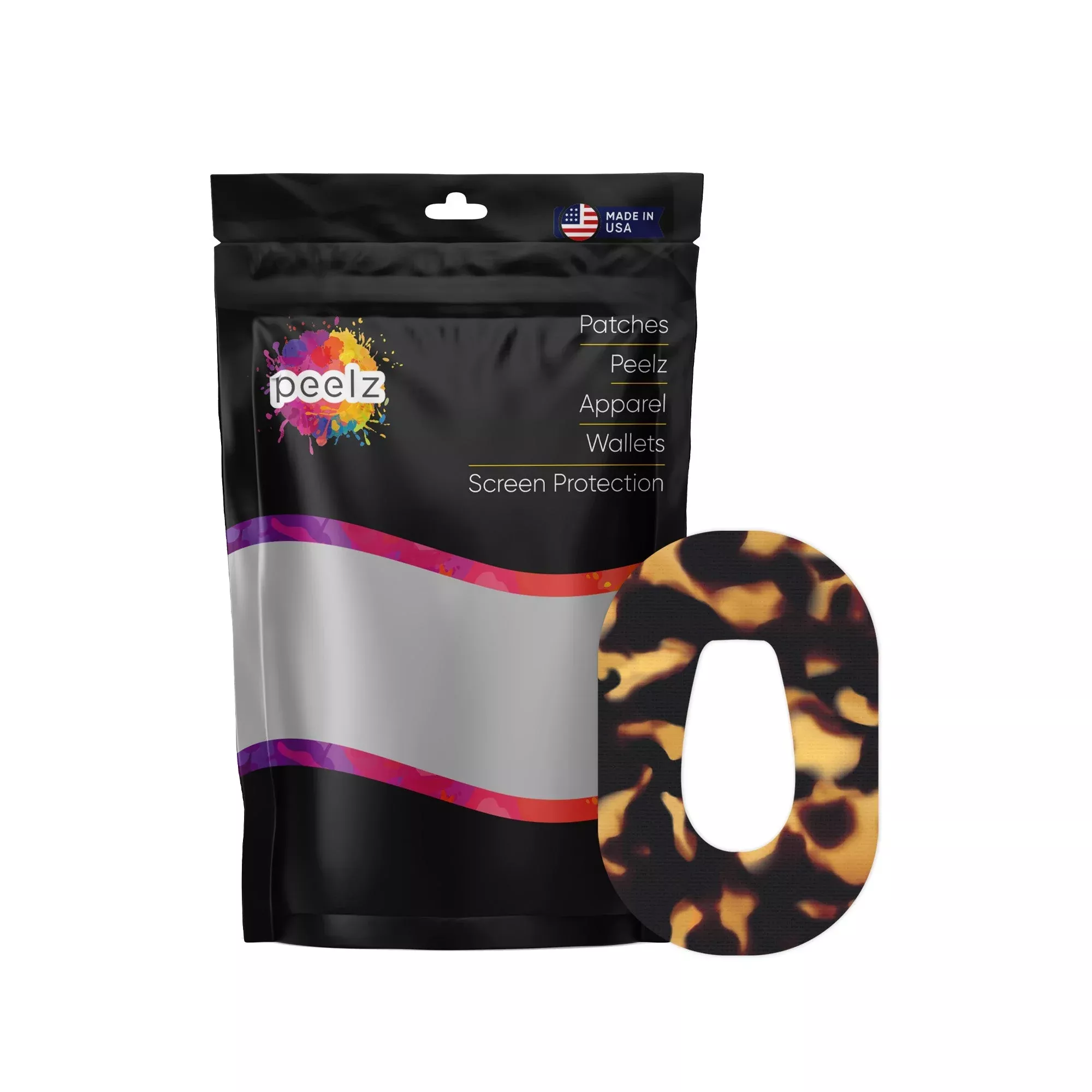 Tortoise Shell Dexcom G6 Patch Tape - Pump Peelz