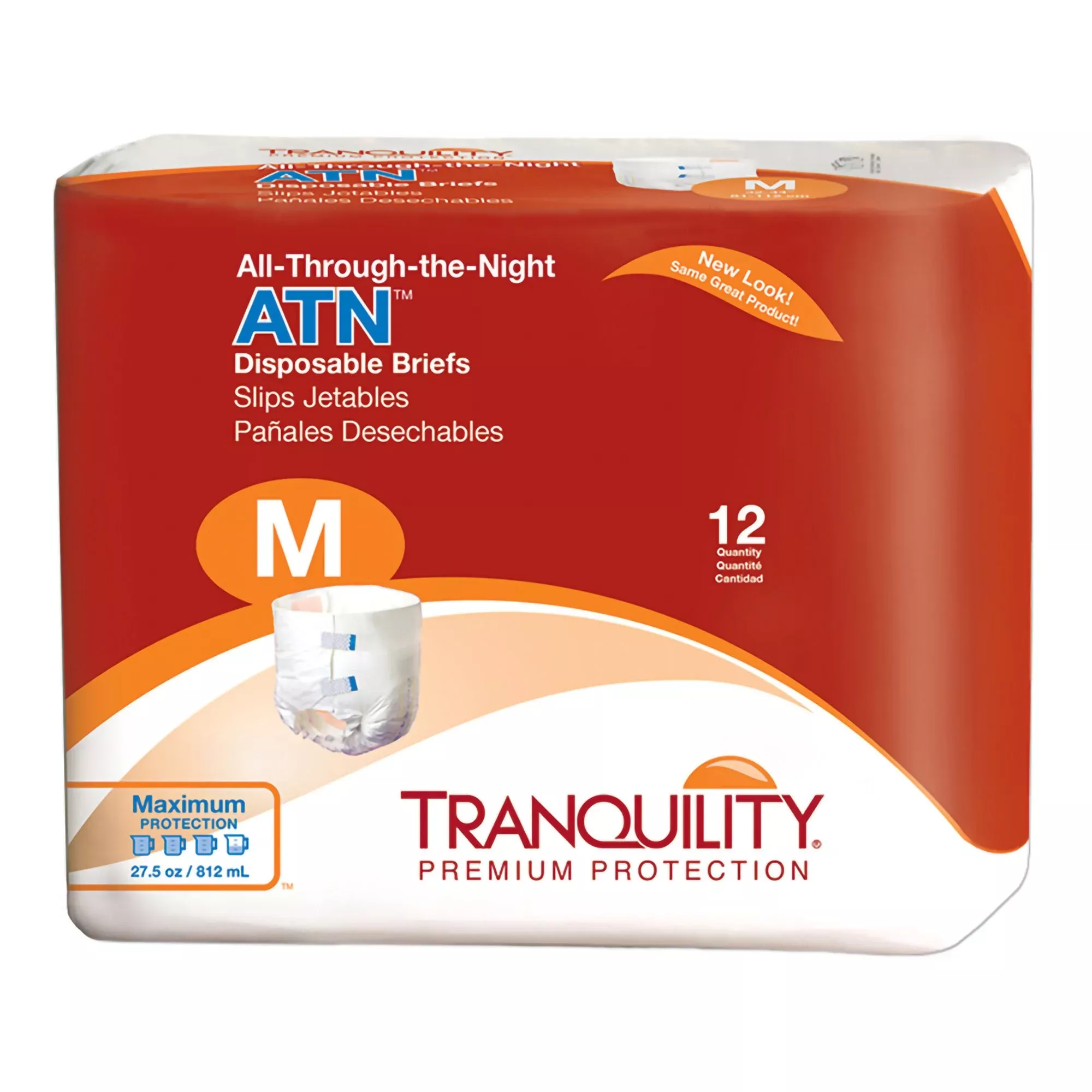 Tranquility ATN Maximum Protection Incontinence Brief, Medium