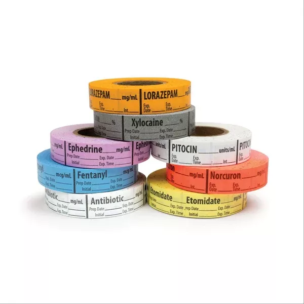 Tranquilizer Medication Label Tape MarketLab Diazepam Label PK500 ,500 / roll