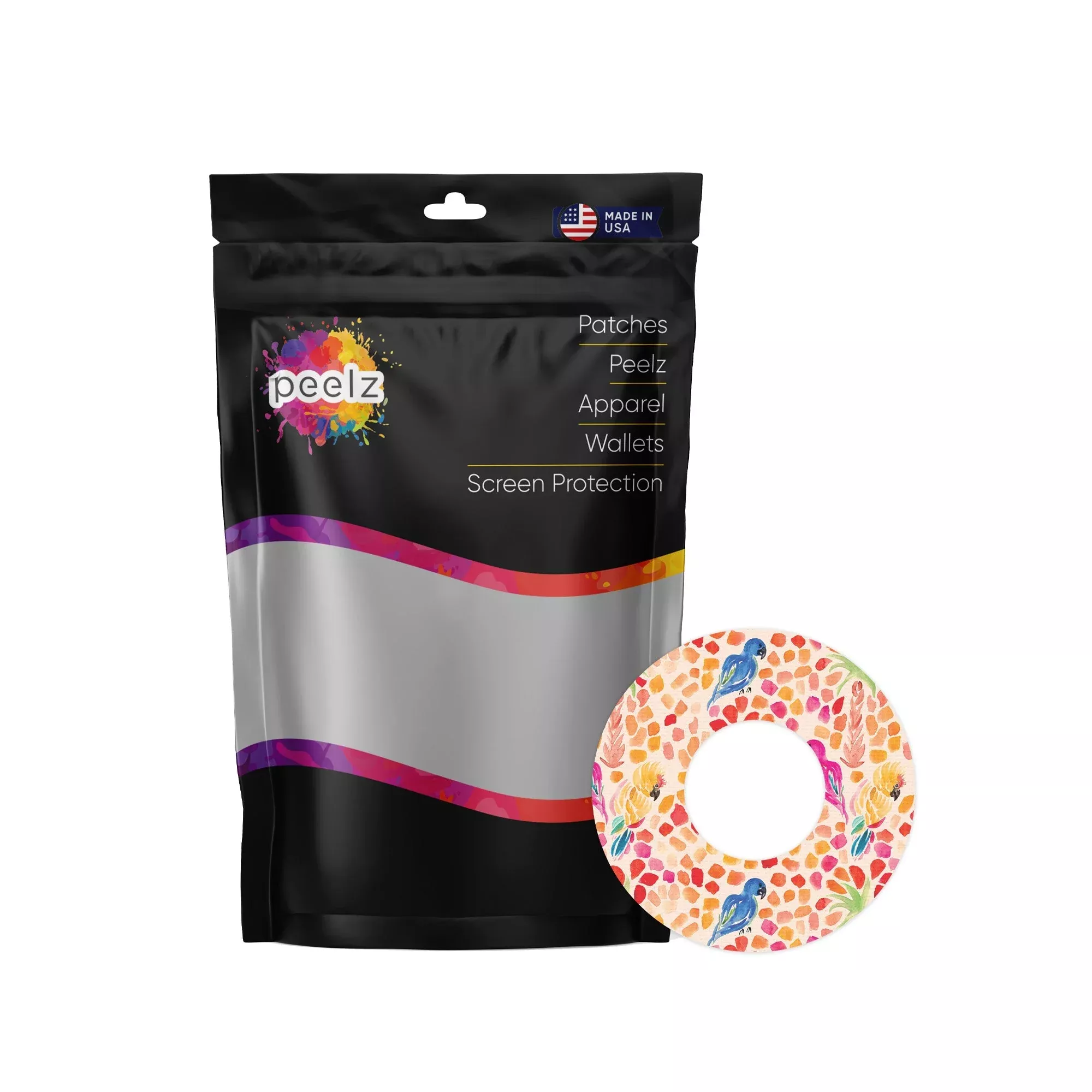 Tropical Watercolor PatchTape Designed for the FreeStyle Libre 2