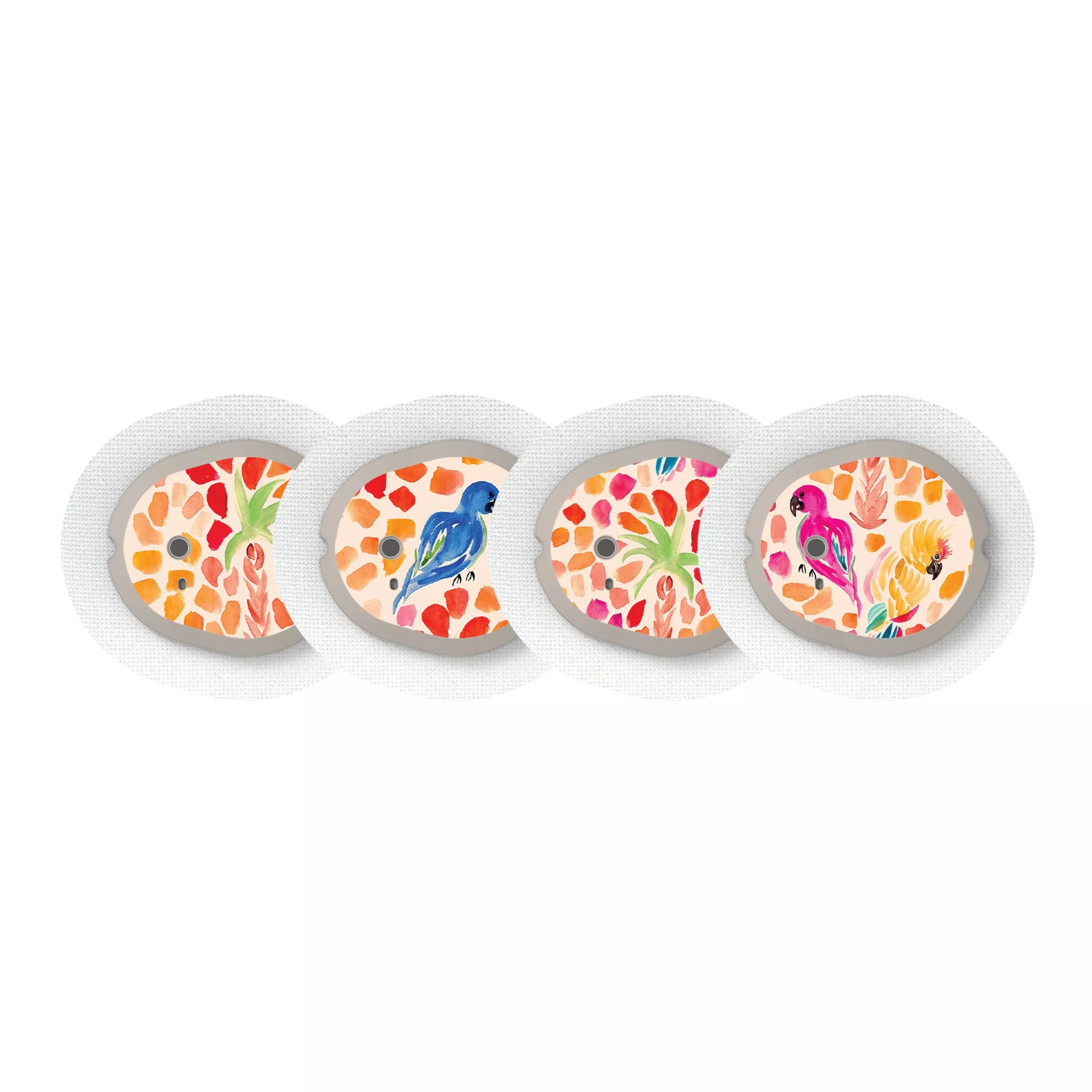 Tropical Watercolor Sticker Designed for the DEXCOM G7 and Stelo Transmitter