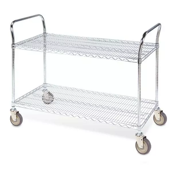 Two-Shelf Wire Utility Cart 36"L x 18"W x 39"H ,1 Each