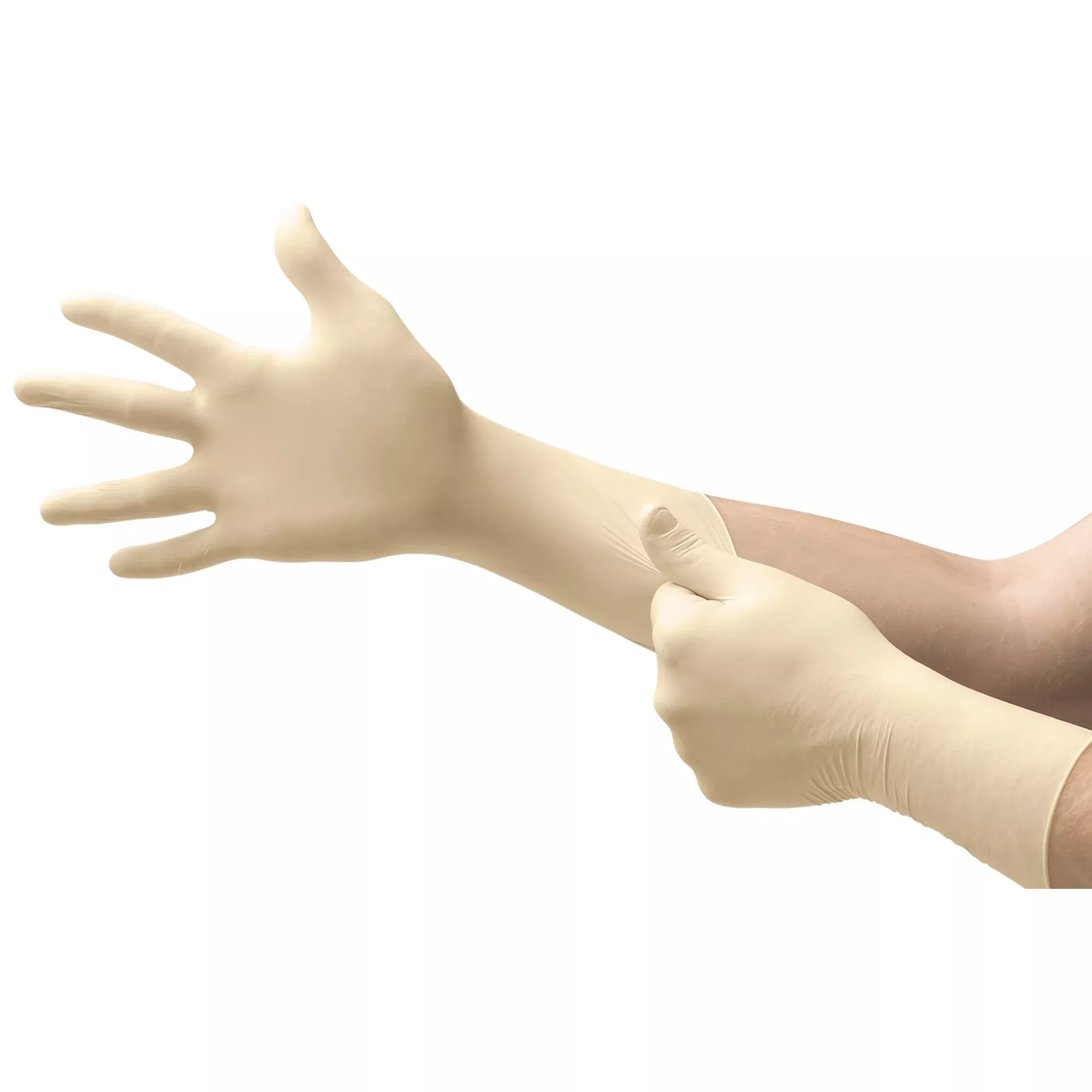 Ultra One Latex Extended Cuff Length Exam Glove, Medium, White