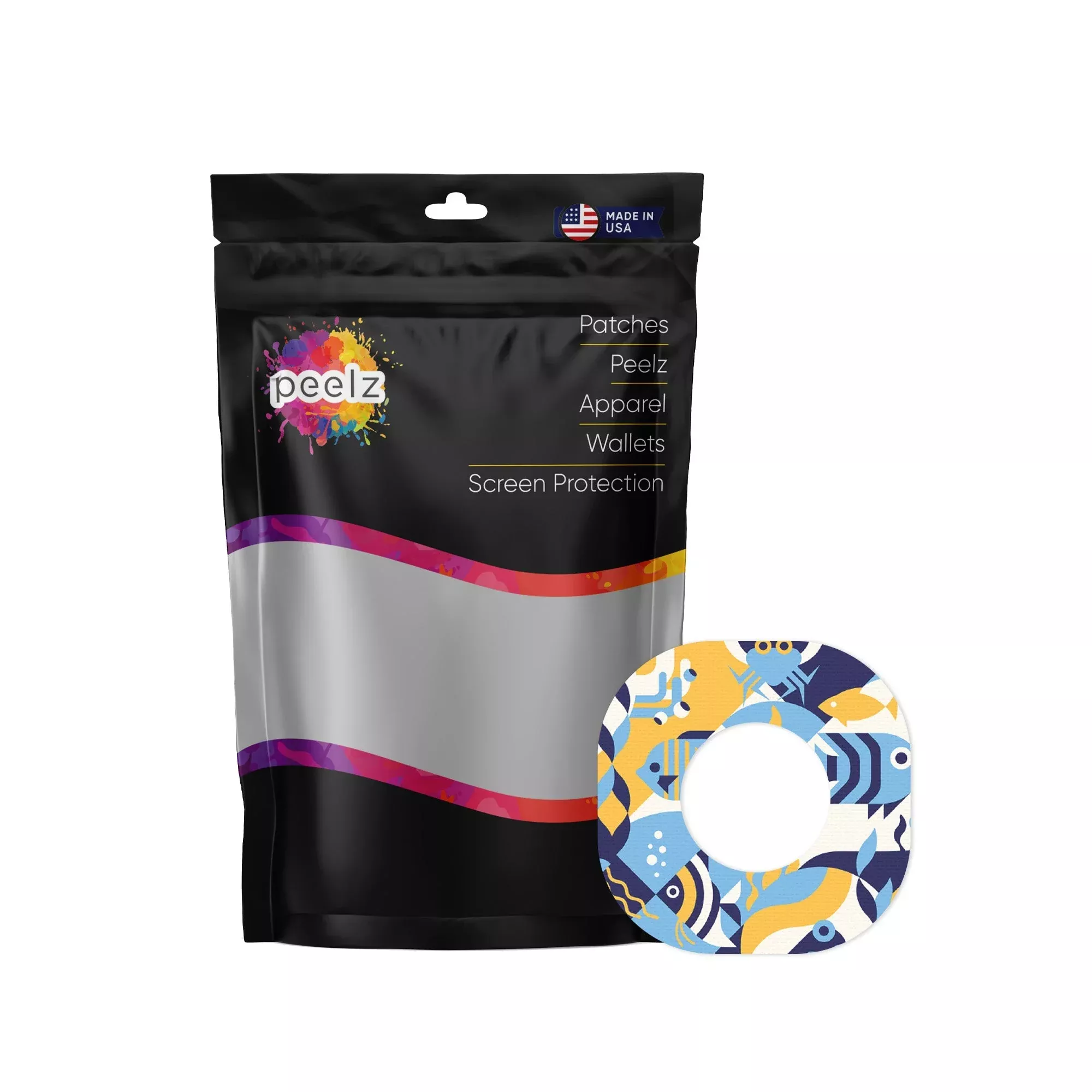 Underwater Abstract Dexcom G7 and Stelo Patch Tape - Pump Peelz