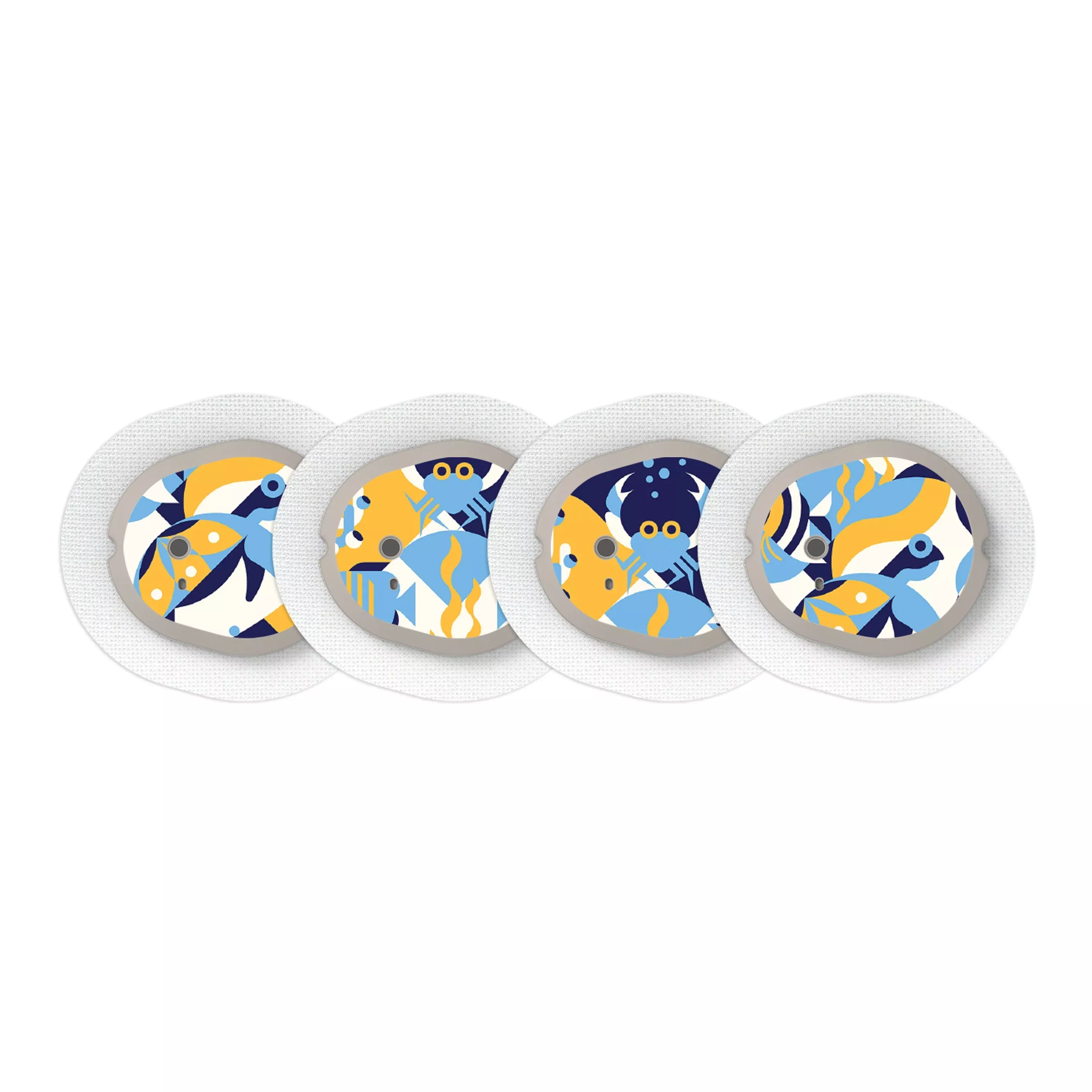 Underwater Abstract Sticker Designed for the DEXCOM G7 and Stelo Transmitter